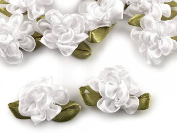 Saténový květ 22x35 mm