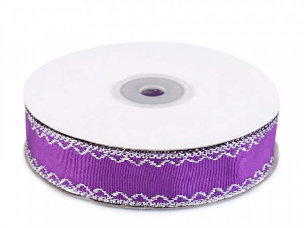 Stuha s lurexem šíře 25 mm