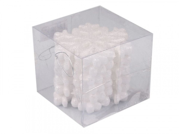 Dekorace vločka Ø10 cm s glitry