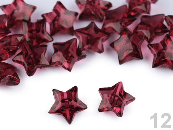 Knoflík hvězdička velikost 20"