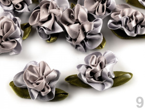 Saténový květ 22x35 mm