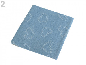 Nažehlovací záplaty riflové hvězdy, srdce 17x43 cm