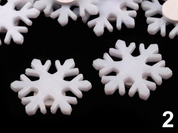 Samolepicí dekorace vločky Ø23 mm