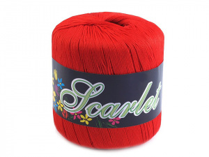 Bavlněná pletací příze Scarlet 100 g