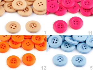 Dřevěný dekorační knoflík čtyřdírkový