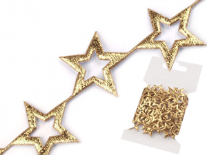 Samolepicí hvězdy šíře 21 mm lurexové