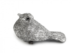 Dekorace ptáček s klipem vánoční / svatební