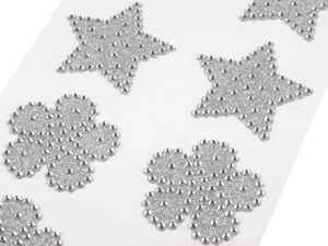 Samolepicí dekorace - květy, hvězdy