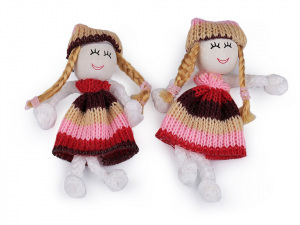 Textilní panenka / nášivka 8 cm