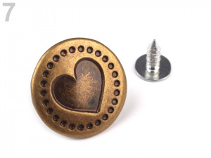 Riflový knoflík Jeans velikost 26"