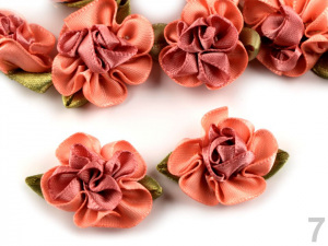 Saténový květ 22x35 mm