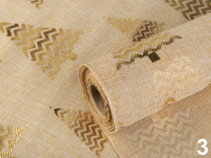 Imitace juty šíře 36 cm vánoční