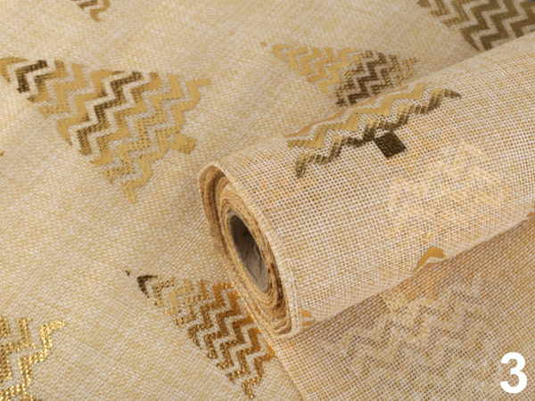 Imitace juty šíře 36 cm vánoční