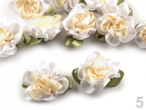 Saténový květ 22x35 mm