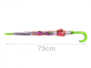 Dívčí průhledný vystřelovací deštník