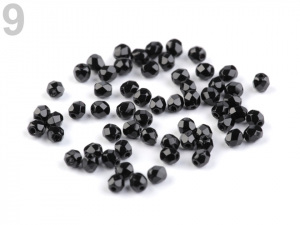 Skleněné korálky broušené ohňovky 3 mm