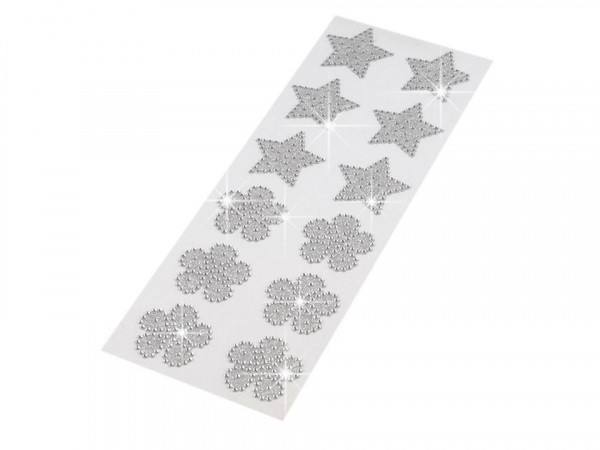 Samolepicí dekorace - květy, hvězdy