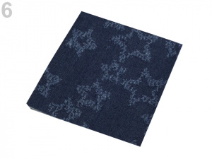 Nažehlovací záplaty riflové hvězdy, srdce 17x43 cm