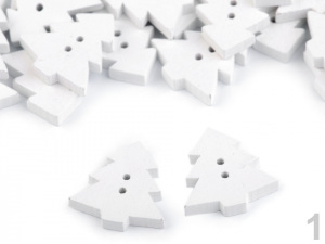 Dřevěný dekorační knoflík stromeček