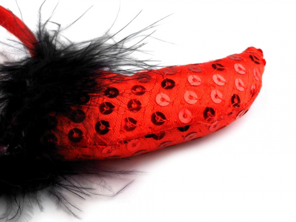 Karnevalová čelenka - čertí rohy