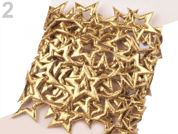 Samolepicí hvězdy šíře 21 mm lurexové