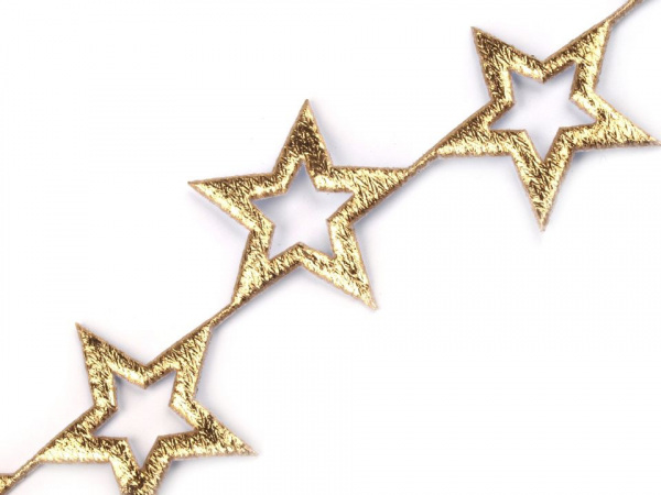 Samolepicí hvězdy šíře 21 mm lurexové