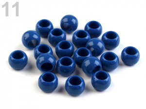 Plastové korálky s velkým průvlekem 7x10 mm