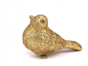 Dekorace ptáček s klipem vánoční / svatební