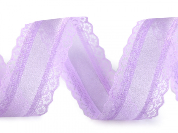 Monofilová stuha s krajkou šíře 39 mm