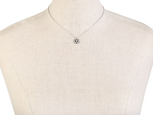 Náhrdelník sova, kočka z nerezové oceli