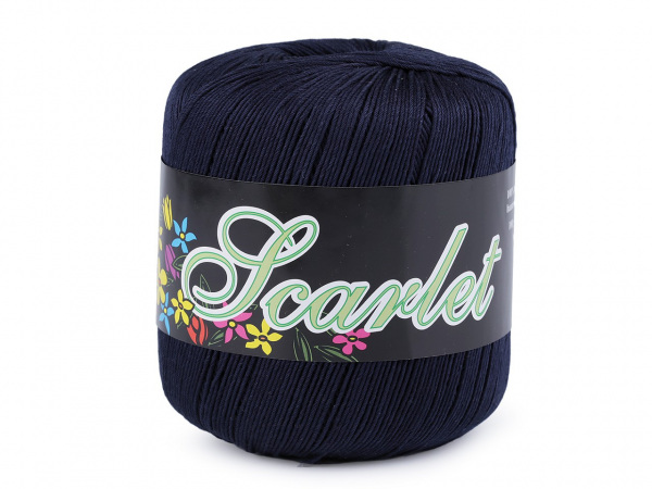 Bavlněná pletací příze Scarlet 100 g