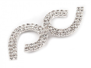 Štrasové zapínání 25x75 mm