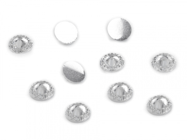 Broušené kamínky Ø10 mm k nalepení