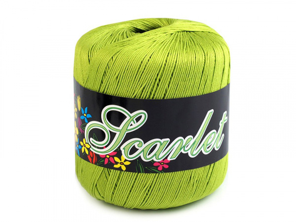 Bavlněná pletací příze Scarlet 100 g