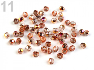 Skleněné korálky broušené ohňovky 3 mm