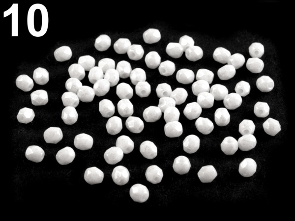 Skleněné korálky broušené ohňovky 3 mm