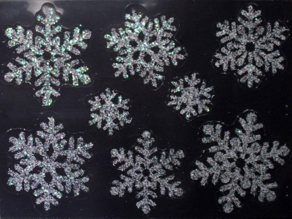 Samolepicí dekorace vločky na sklo