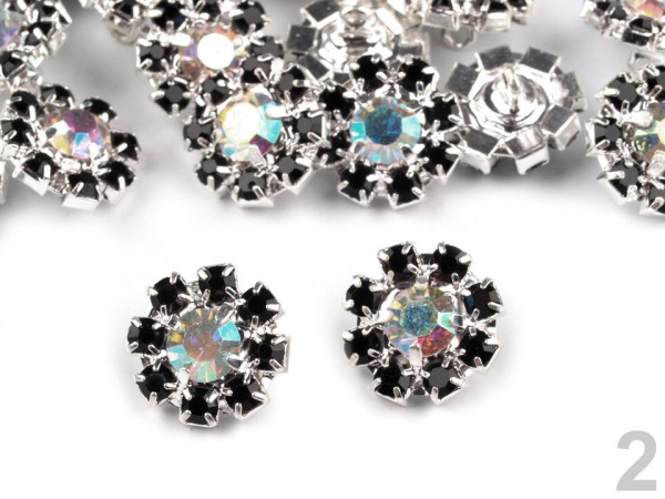 Knoflík štrasový velikost 16"