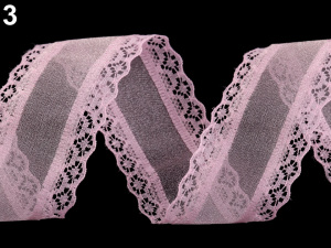 Monofilová stuha s krajkou šíře 39 mm