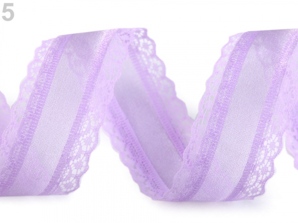 Monofilová stuha s krajkou šíře 39 mm