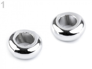Plastové kroužky Metalic donut 5x12 mm