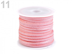 Řemínek imitace kůže metalický šíře 3 mm