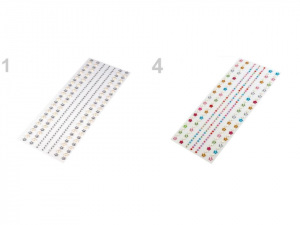 Samolepicí dekorace kamínky a perly na lepicím proužku