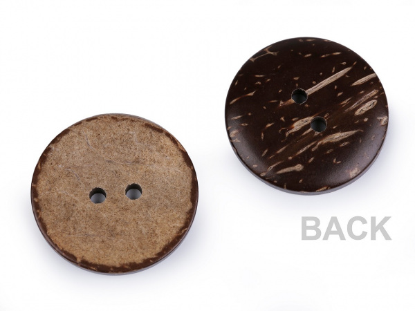 Knoflík kokos oboustranný velikost 24", 28", 32", 36", 40", 48"