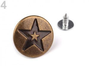 Riflový knoflík Jeans velikost 26"