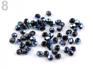 Skleněné korálky broušené ohňovky 3 mm