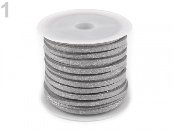 Řemínek imitace kůže metalický šíře 3 mm