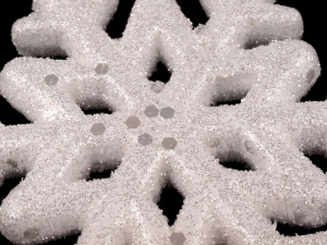 Dekorace vločka Ø10 cm s glitry