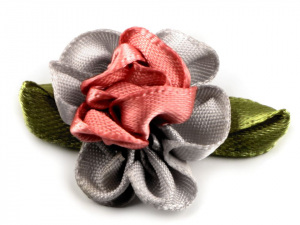 Saténový květ 22x35 mm