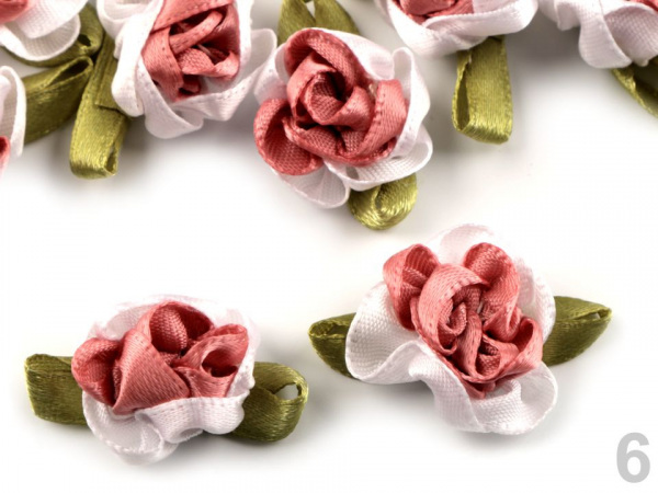 Saténový květ 22x35 mm